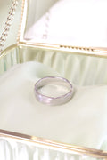 18K White Solid Gold Ring 6mm Width