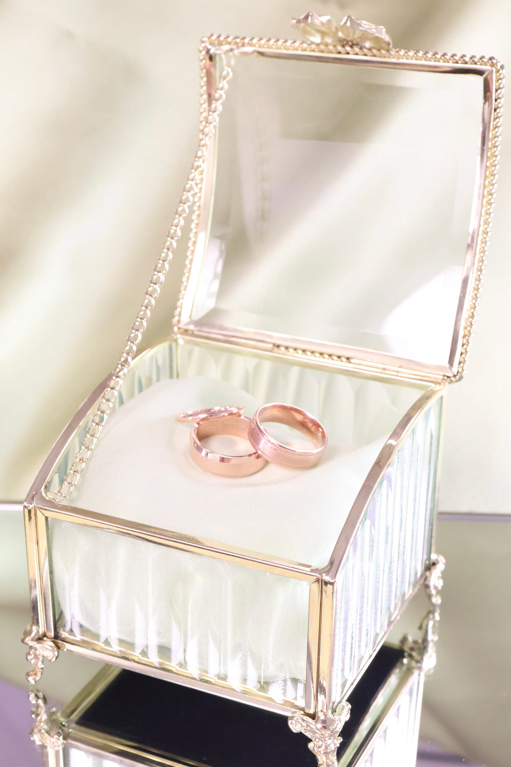 14K Rose Solid Gold 7mm Width Band Ring