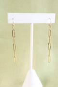 14K Yellow Gold Paperclip Earrings