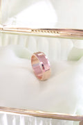 14K Rose Solid Gold 7mm Width Band Ring