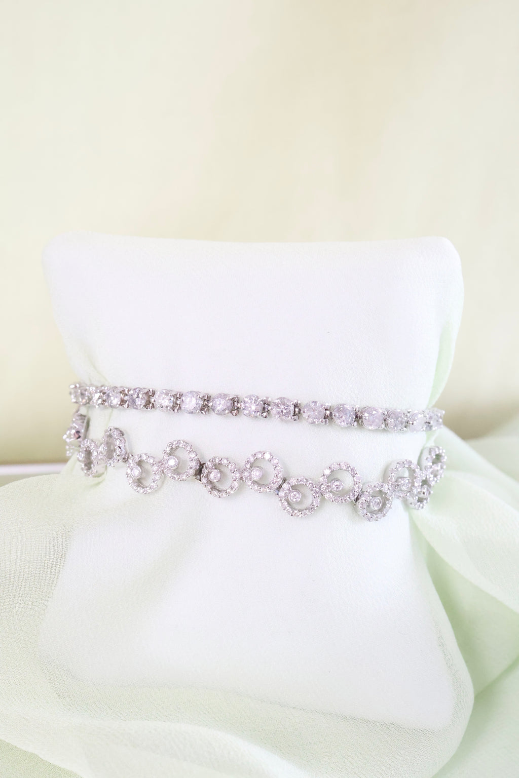 14K White Gold 3.5ct t.w. Bracelet 20.g