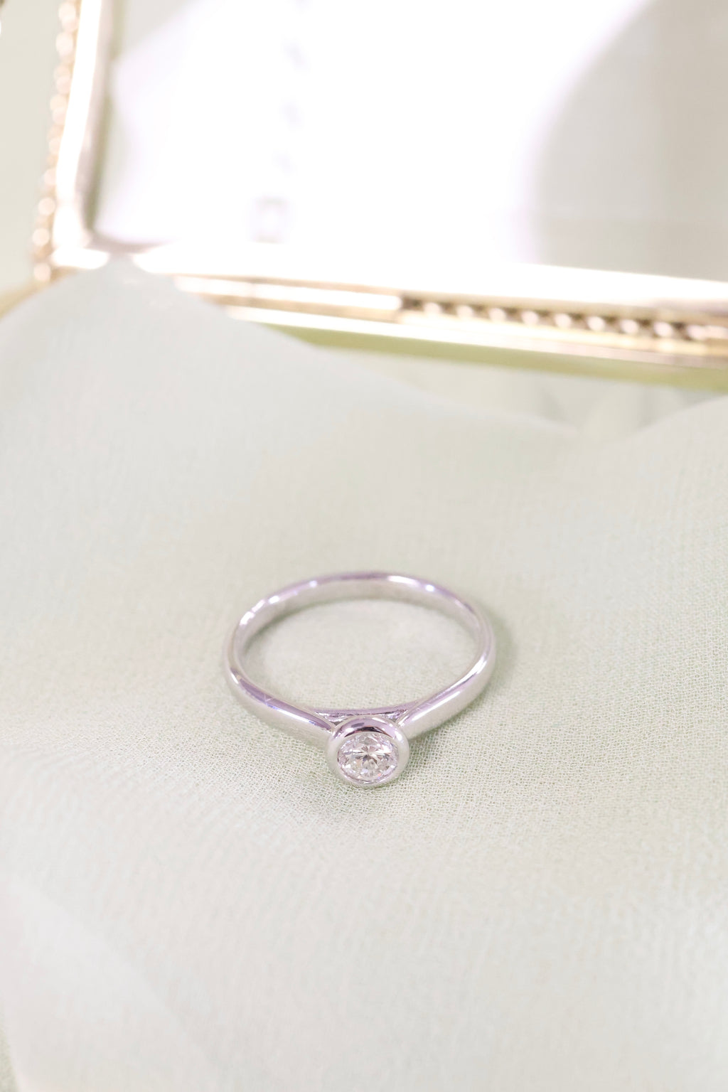 14K White Gold .30ct Diamond Solitaire Ring
