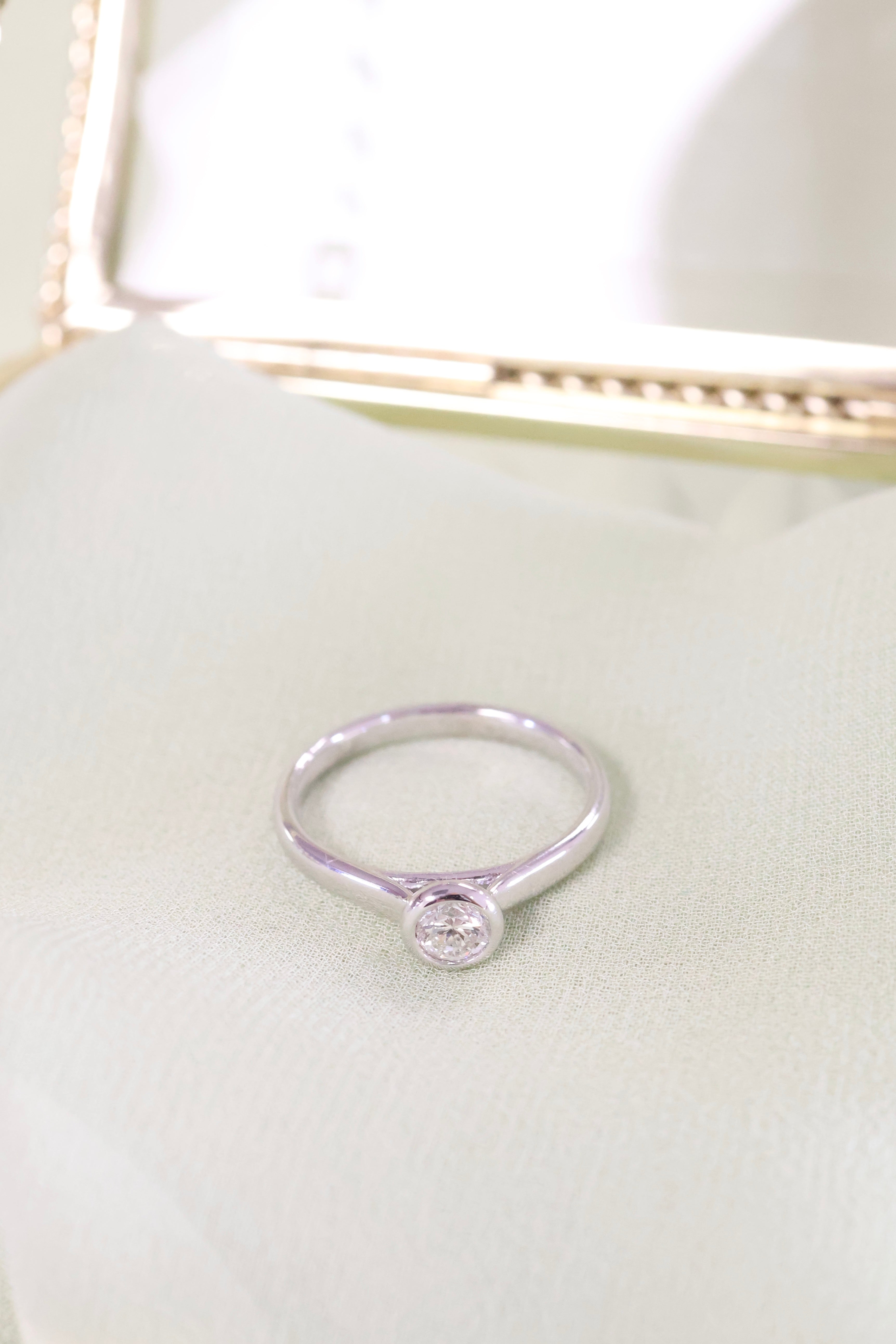 14K White Gold .30ct Diamond Solitaire Ring