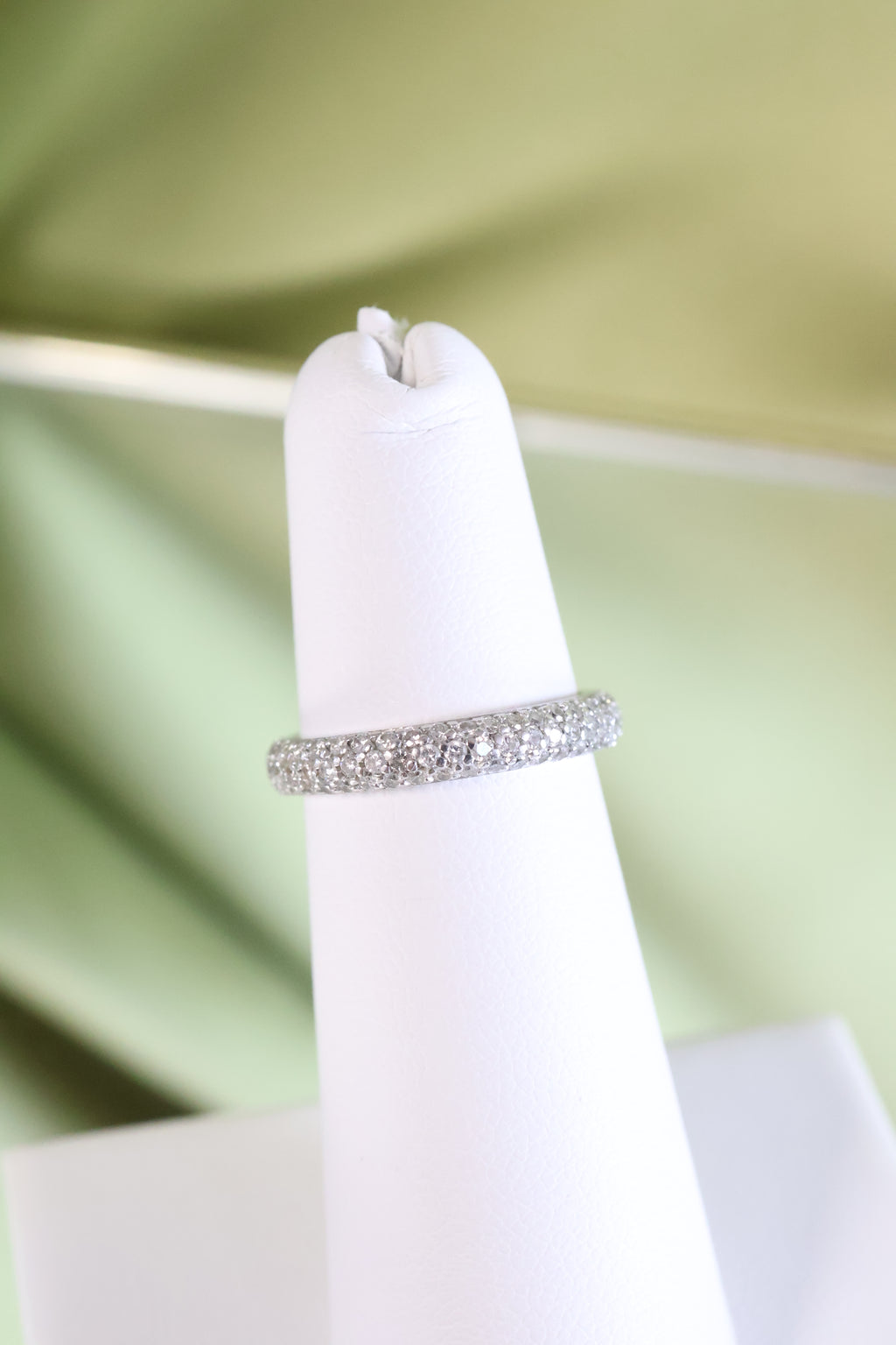 White Gold 1ct t.w. Pave Diamond Ring Size 4.75