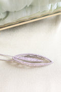 14K White Gold Swig Necklace Pendant with 1.10ct. t.w. Diamonds