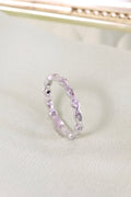 14K White Gold 6 Marquise & 7 Round Natural Diamonds 1/3ct Band Ring
