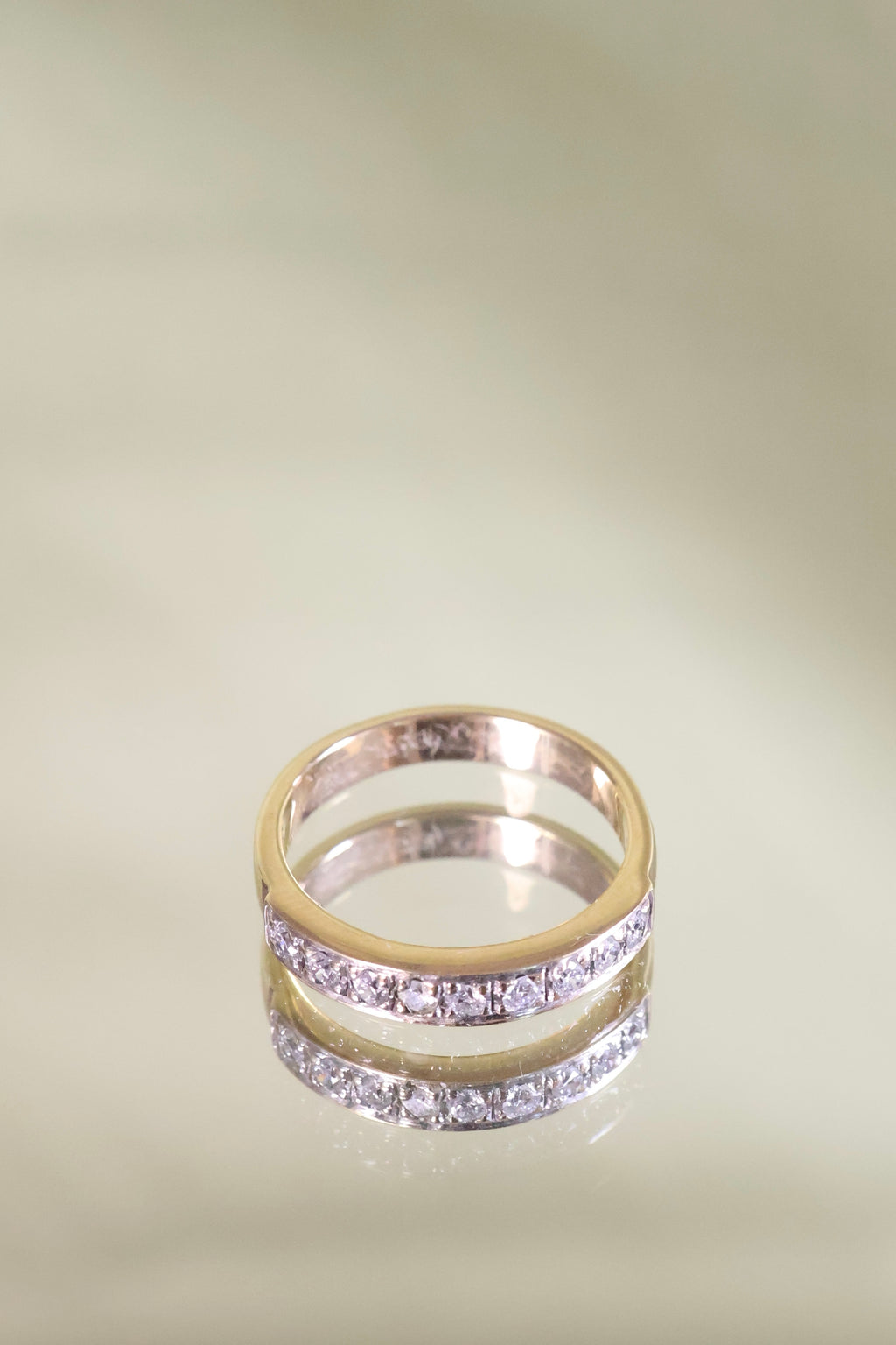 14K Yellow Gold 1/4ct t.w. Diamond Ring Size 4.75