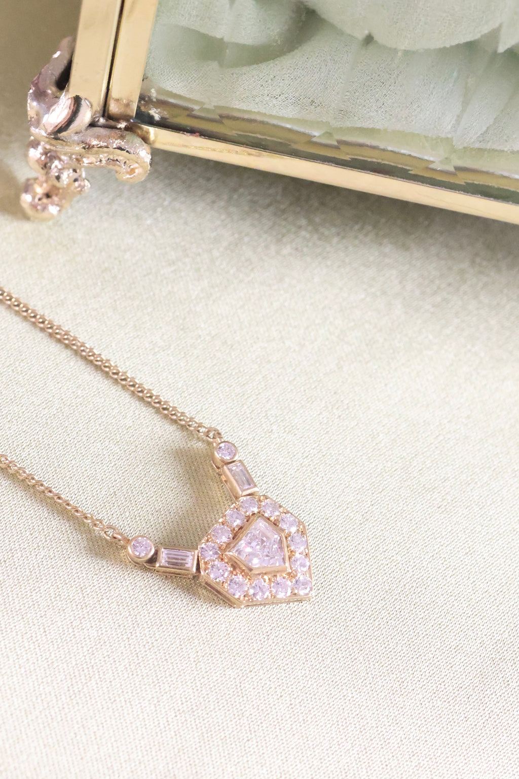 Yellow Gold Superman Necklace Pendant Shieldcut 1ct. t.w. Diamonds