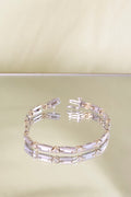 14K Two-Toned White & Yellow Gold Diamond Bracelet 15.1g