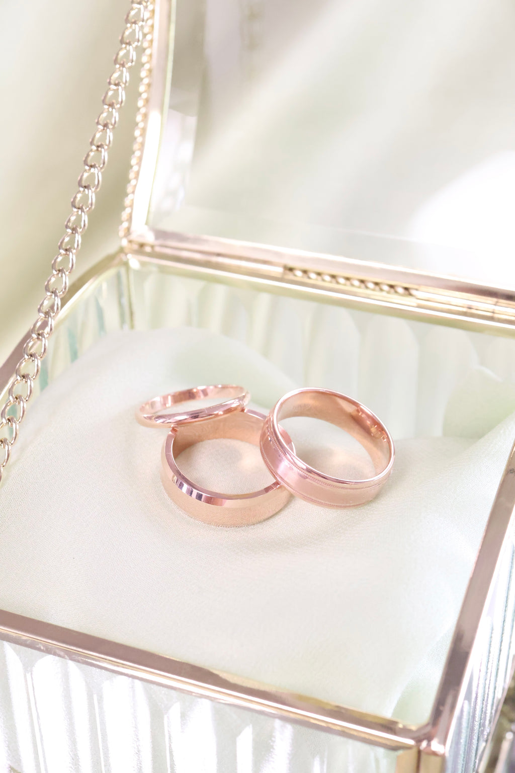 10K Rose Solid Gold 7mm Width Band Ring