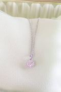 14K White Gold Cluster Necklace Pendant w/ 1/2ct. t.w. Diamonds
