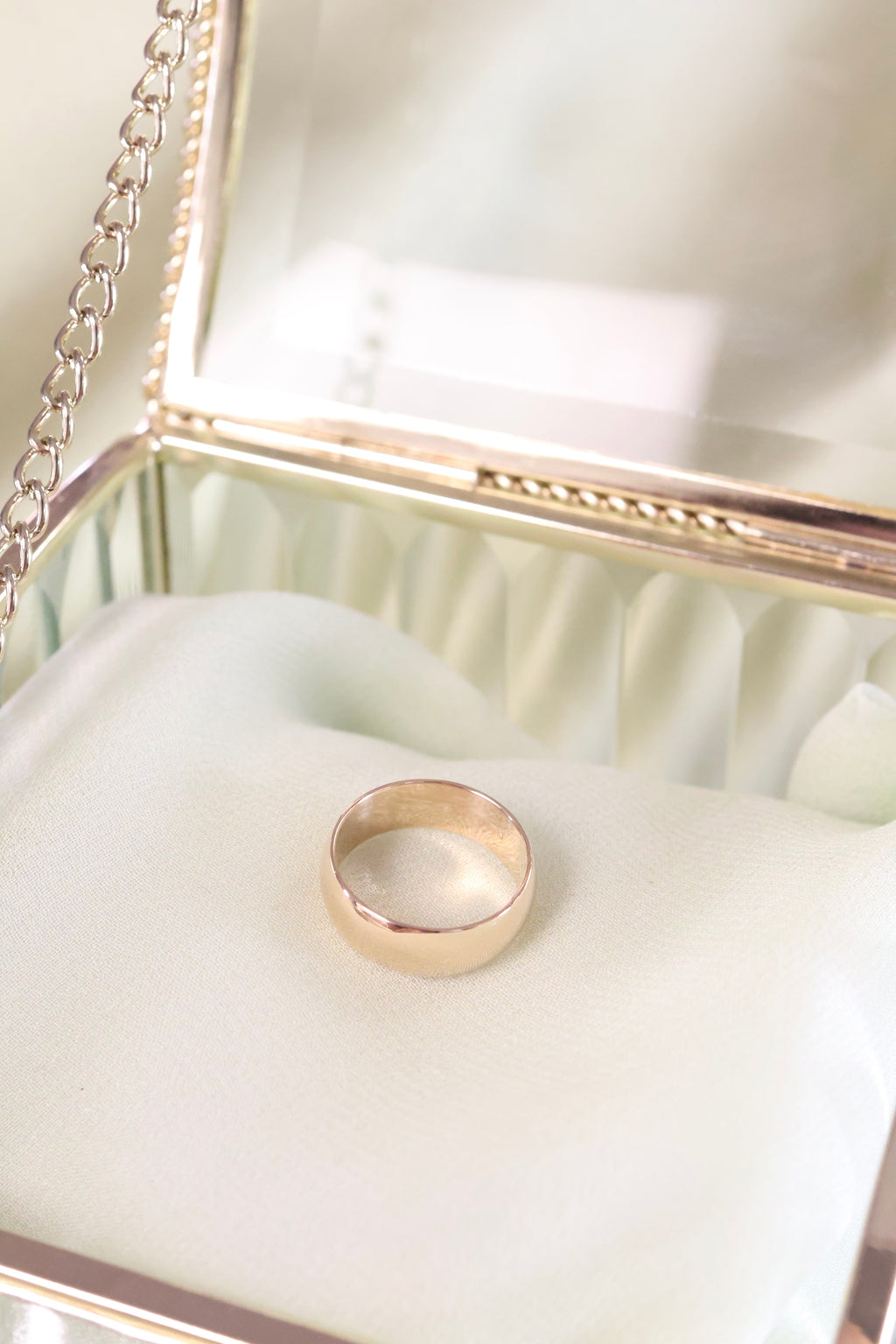 14K Yellow Solid Gold 6mm Width Band Ring