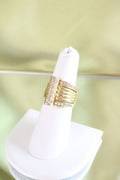 18K Yellow Gold Swirl Style w/ .33ct t.w. Diamond Ring