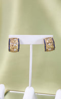 18K Yellow Gold Sapphire Diamond & Ruby Elephant Earrings
