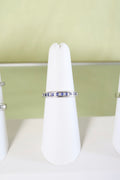 14K White Gold Baguette 1/2ct t.w. Sapphire & Diamond Ring Size 6.25