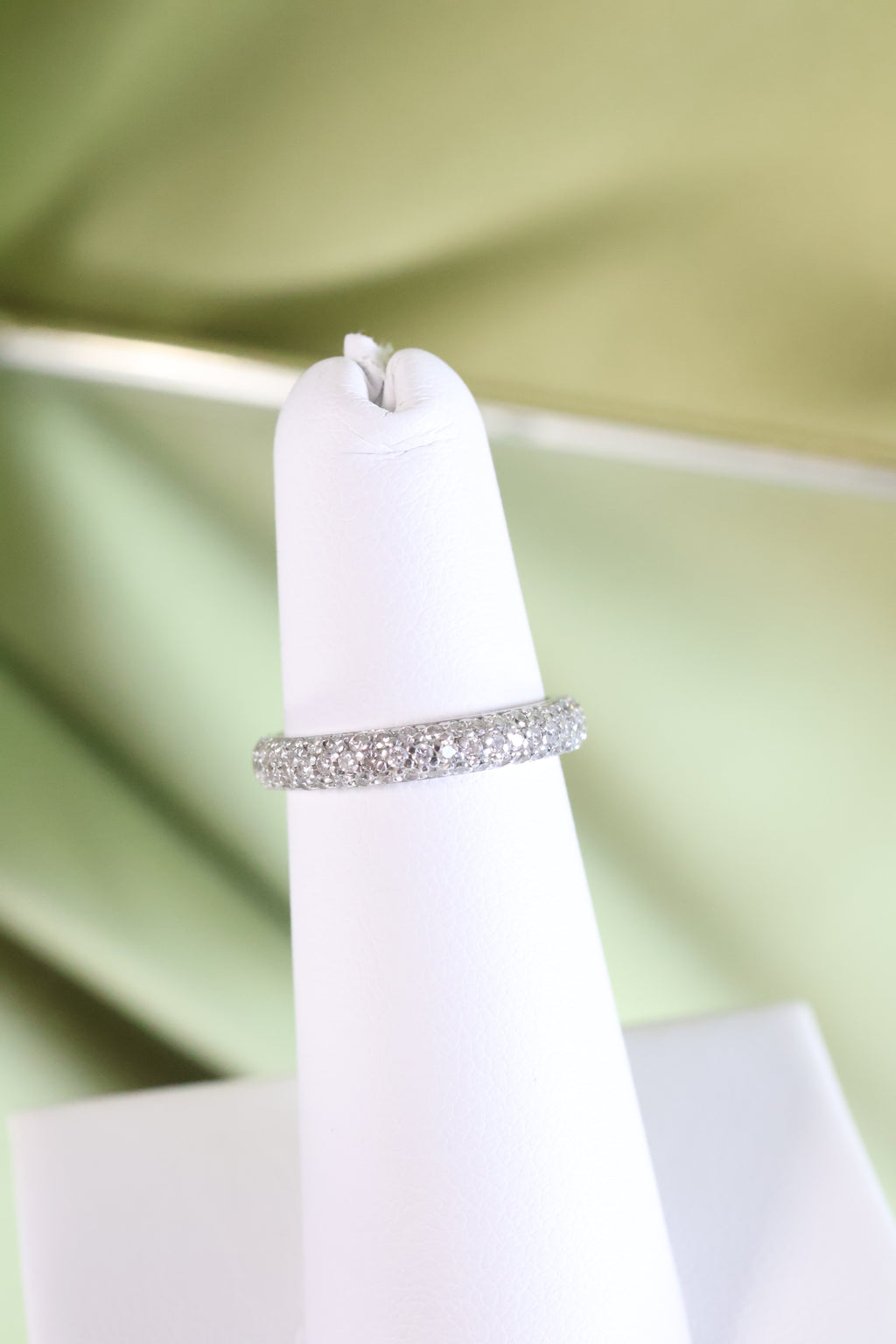 White Gold 1ct t.w. Pave Diamond Ring Size 4.75