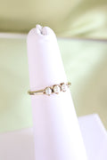 14K Yellow Gold Three Pearl Ring
