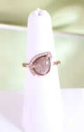 14K Rose Gold Rose Cut Black Diamond Size 6