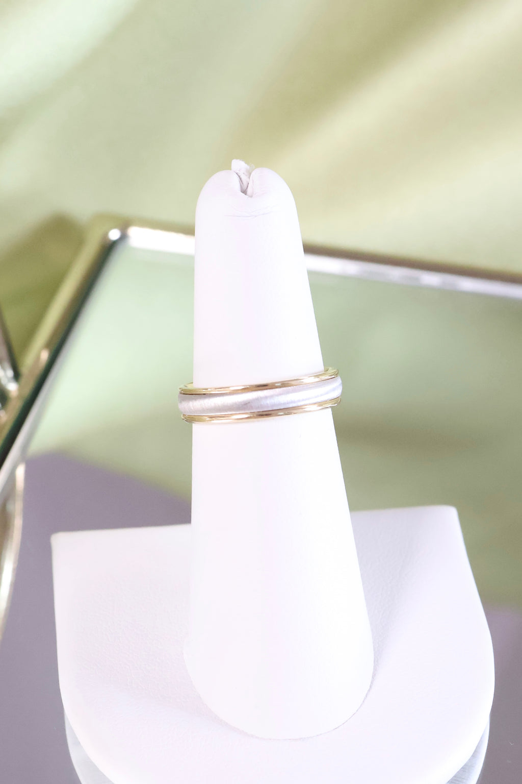18K Two-Tone Yellow & White Gold 5mm Width Band Ring