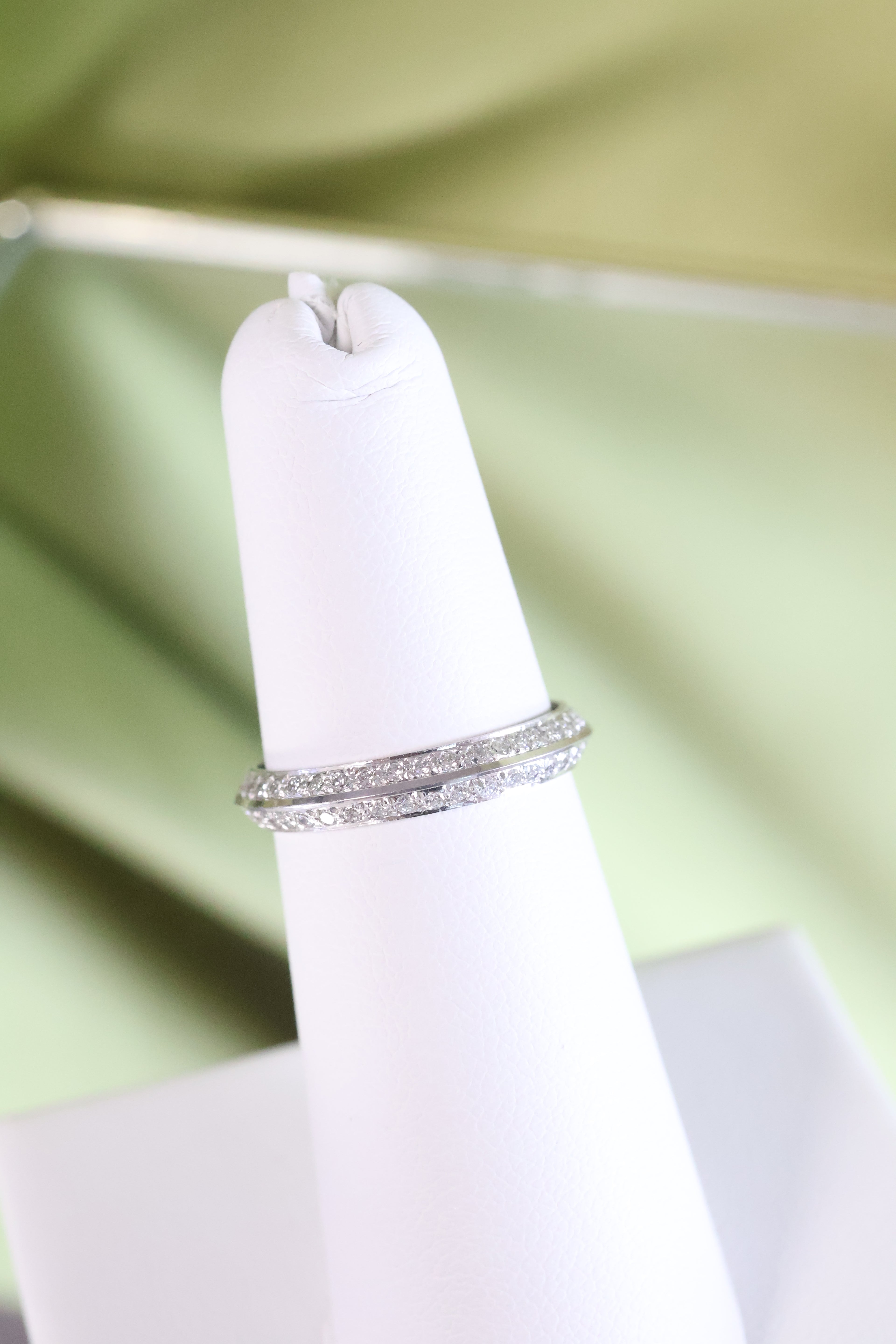 White Gold .65ct t.w. Diamond Eternity Band Ring Size 6.25