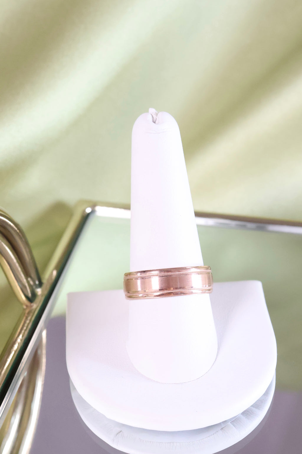 10K Rose Solid Gold 7mm Width Band Ring