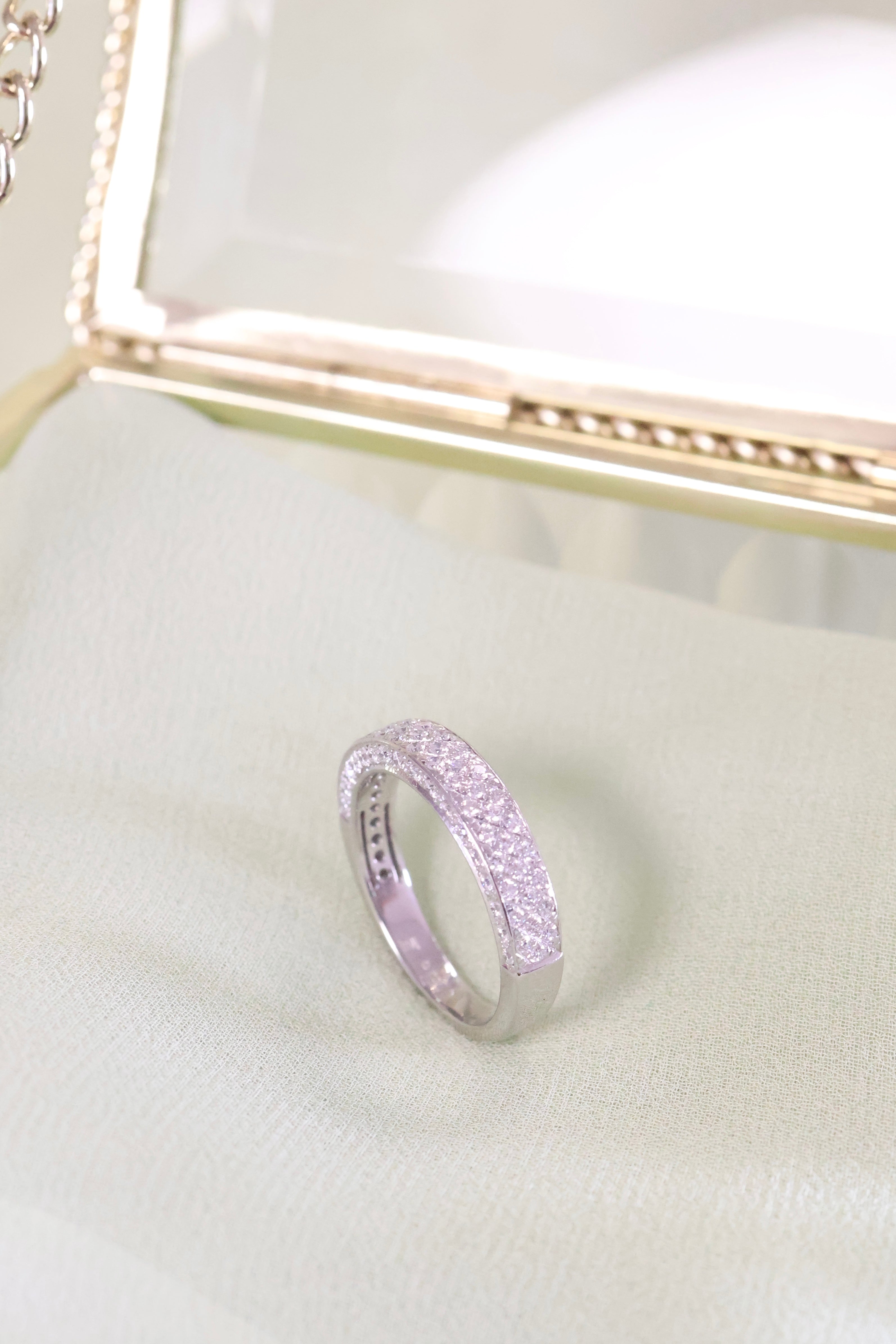 Platinum 1.4ct t.w. Pave Diamond Ring Size 6.25