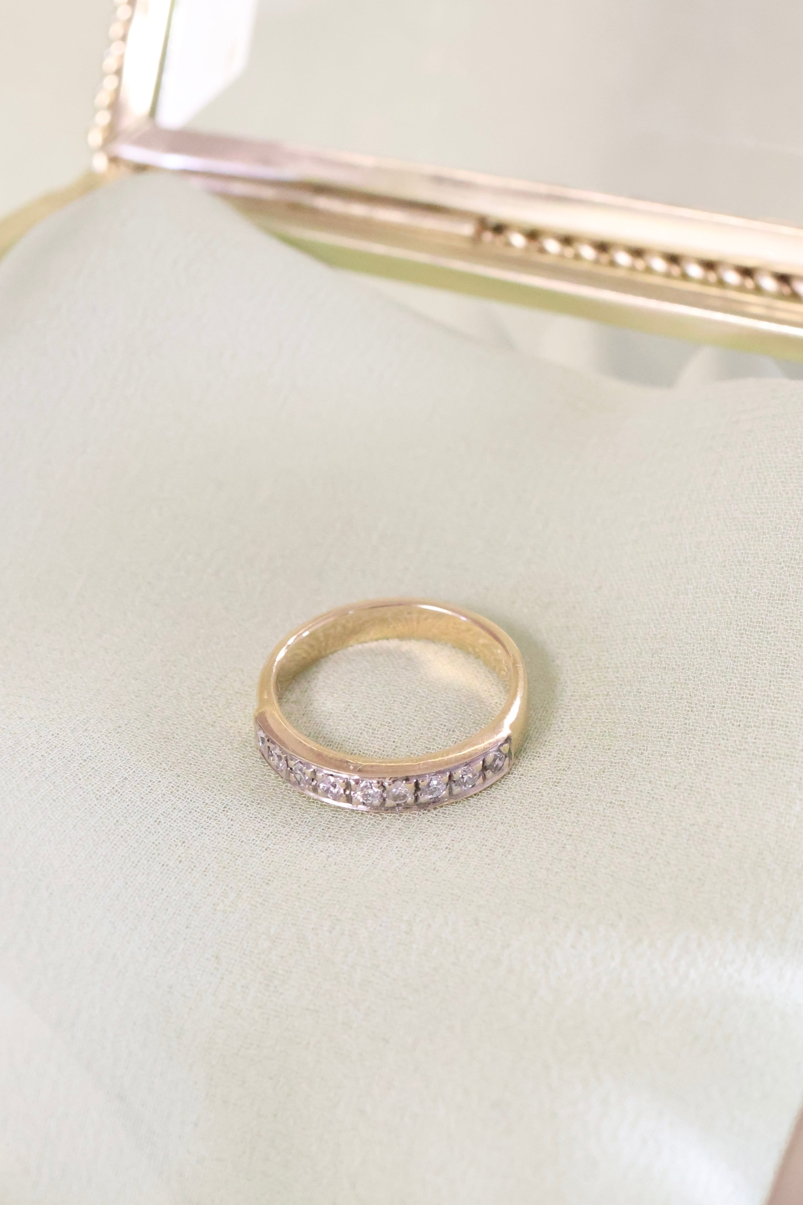 14K Yellow Gold 1/4ct t.w. Diamond Ring Size 4.75