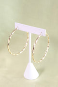 14K Yellow Gold Large Twisted Hoop Earrings