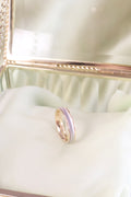 14K Two-Tone Yellow & White Gold 4mm Width Band Ring