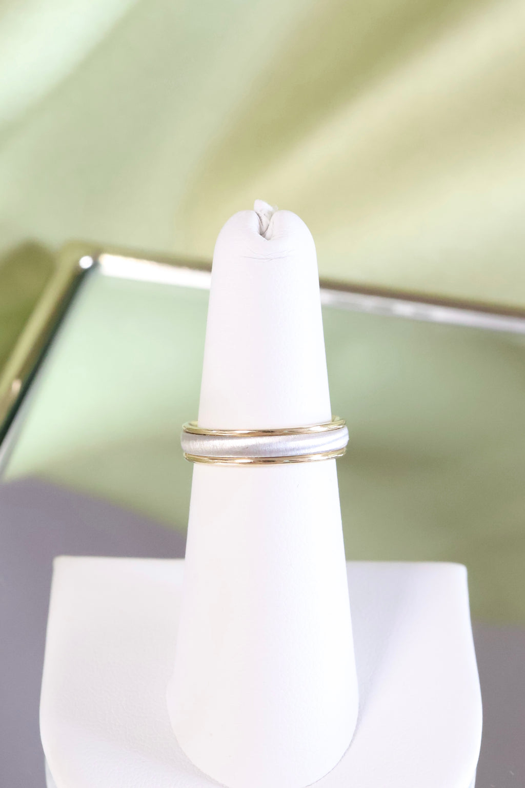 18K Two-Tone Yellow & White Gold 5mm Width Band Ring