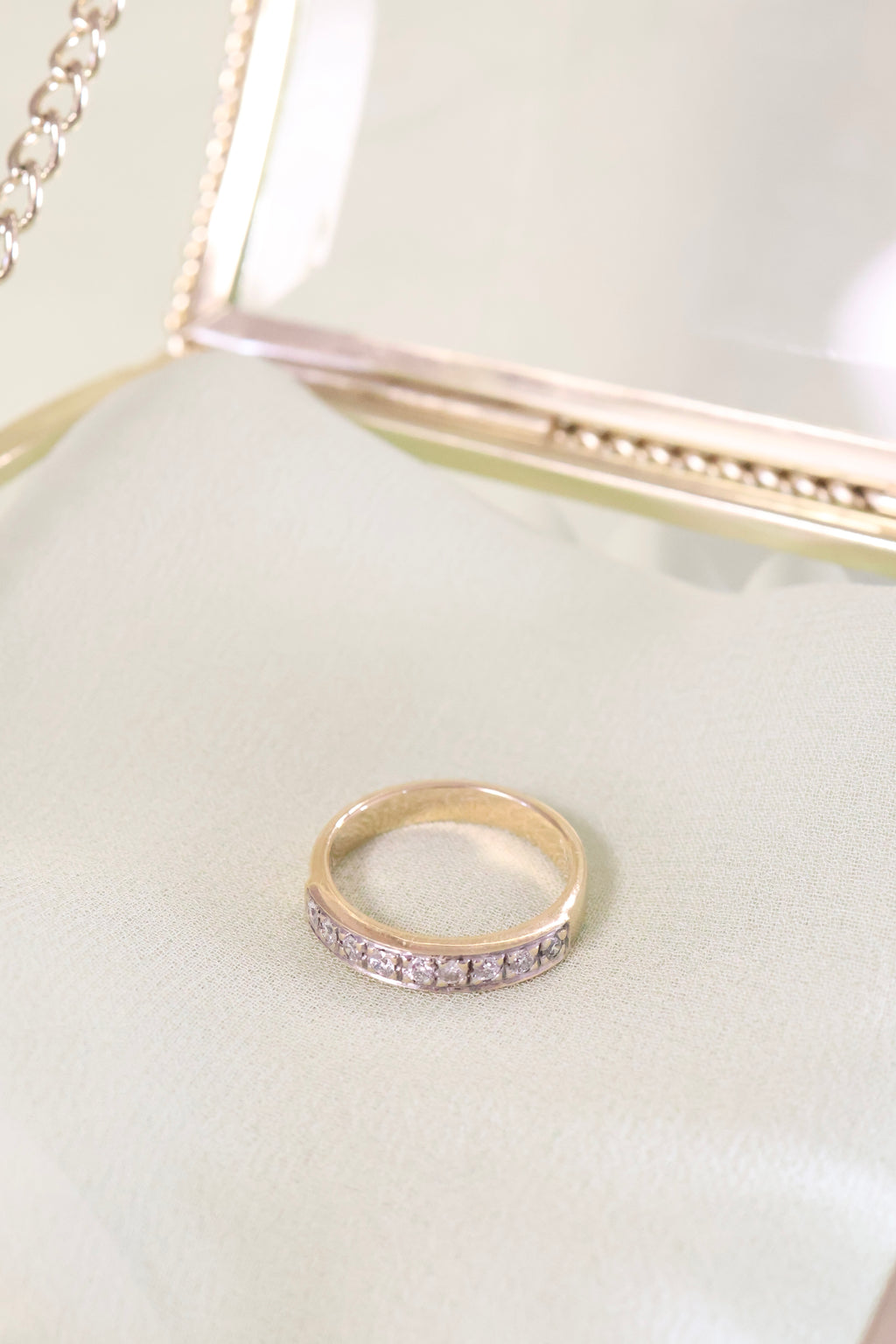 14K Yellow Gold 1/4ct t.w. Diamond Ring Size 4.75