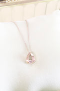Yellow Solid Gold .12ct. Diamond Solitaire Pendant Necklace