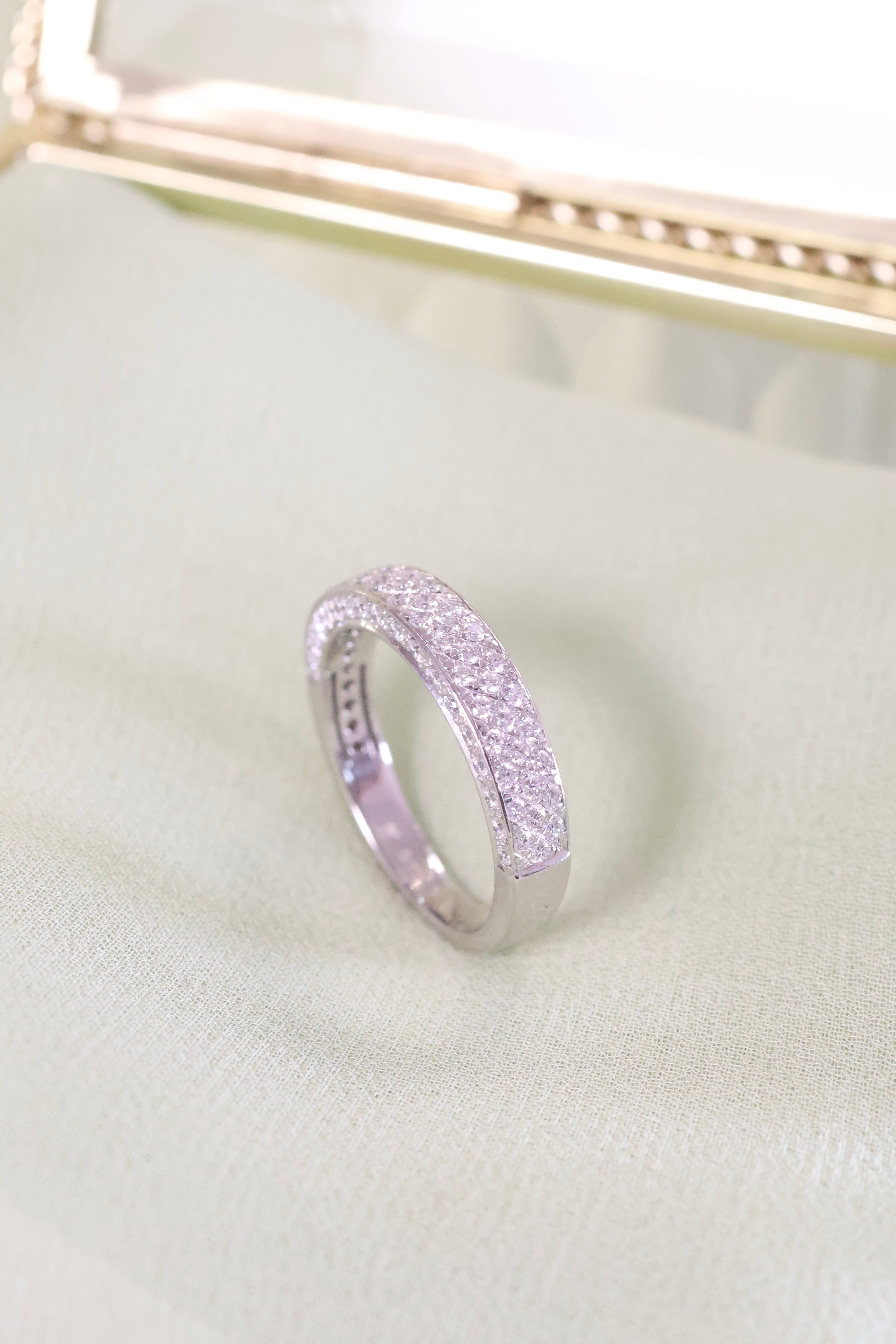 Platinum 1.4ct t.w. Pave Diamond Ring Size 6.25